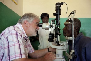 Adrian Hopkins provides eye exam
